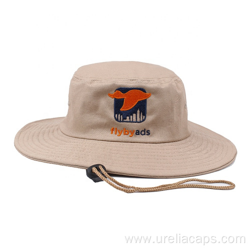 Cotton wide brim bucket hat